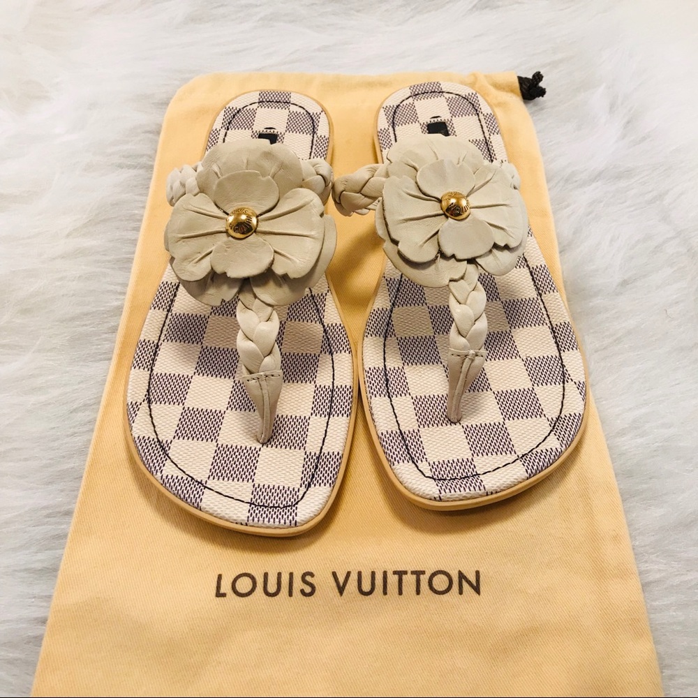 Louis Vuitton Damier Azur Flower Thames Sandals